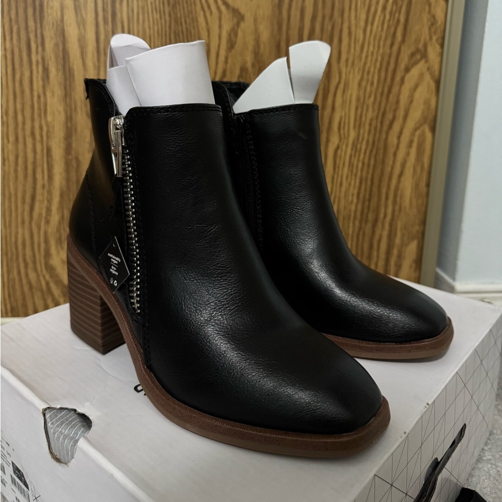 Black Leather Ankle Boots - call it spring